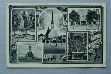 AK Gruss aus Altötting / 1905-1925 / Mehrbildkarte / Brunnen / Kapelle / Gnadenbild / Eingang Kapelle / Altar